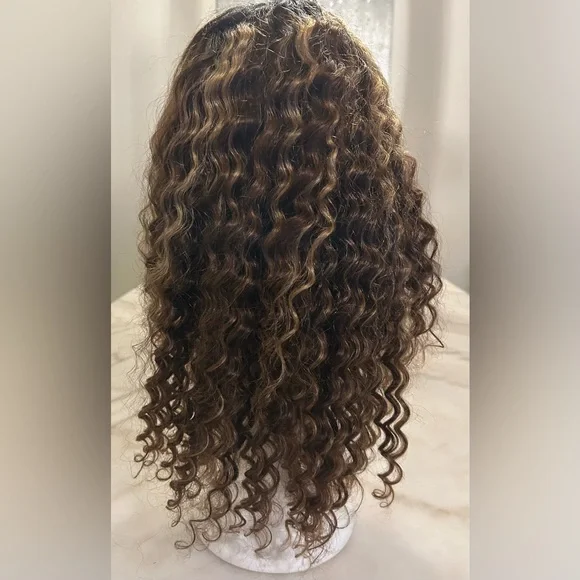 18” Pre-Max 2.0 Wig/Nature Max Highlights Color/Deep Wave/Glueless 13x6 Frontal🔥 - Picture 15 of 16